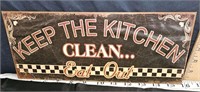keep the kitchen clean sign