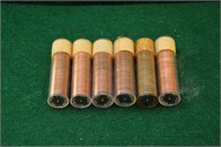 (6) Rolls unc Lincoln Cents 1958d. 1960, 1961d