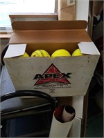 Apex box full of new softballs
