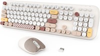 Wireless Keyboard  COOFUN Cute Colorful 104 Keys F
