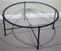 GLASS & METAL OUTDOOR COFFEE TABLE