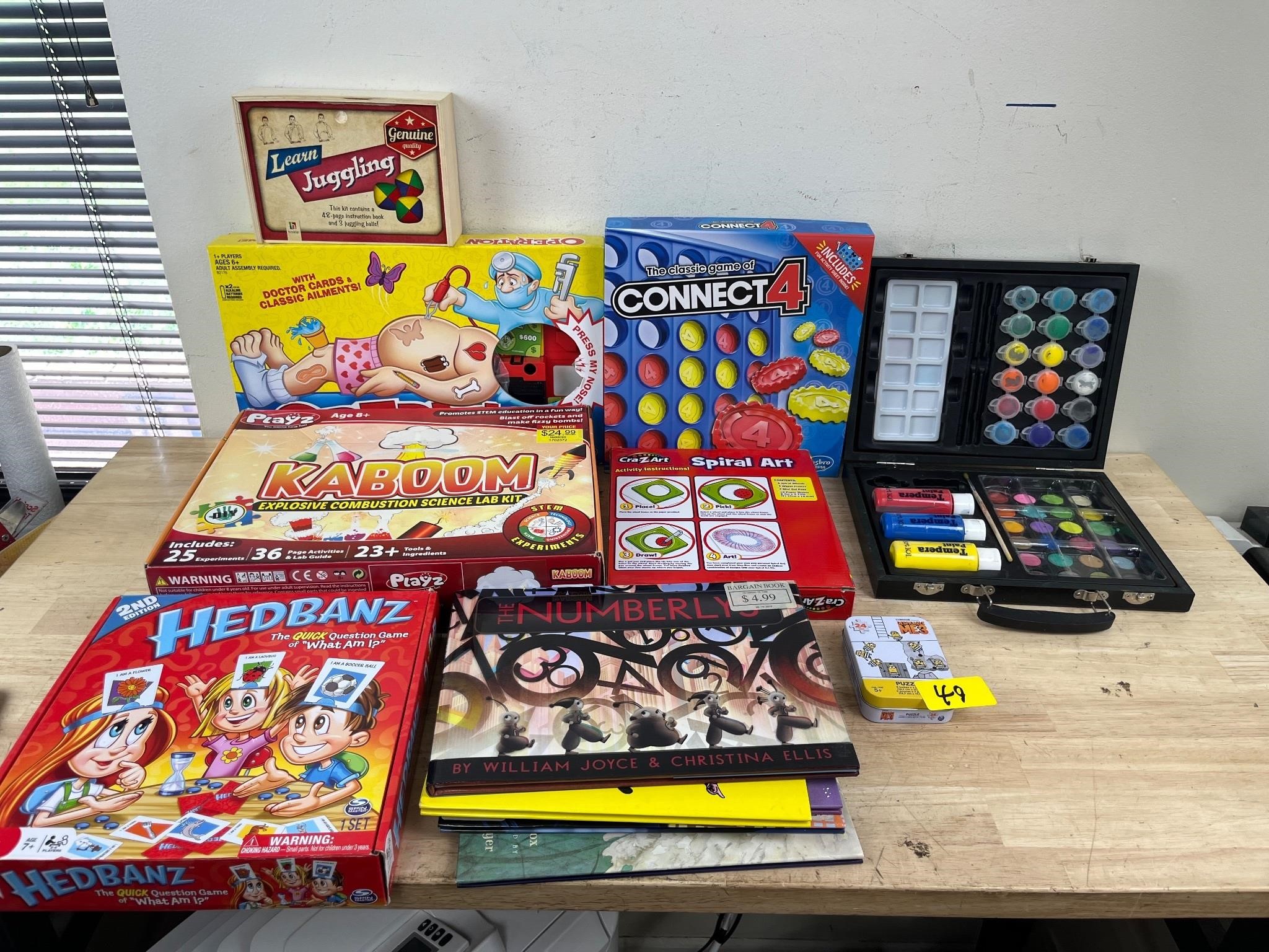 Board Games, Art Supplies/ Books