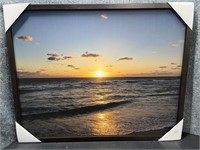 New,west coast  Sunset  Board Picture Framed