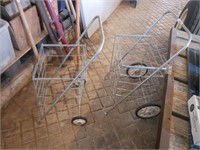 2 Vintage Wire Grocery Carts