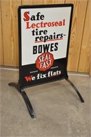 Vintage Bowes tire store metal sign, SEE NOTE