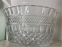 Large Unsigned Crystal Glass Center Bowl