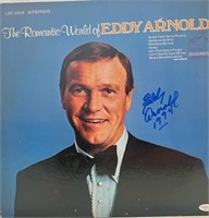 Eddy Arnold Signed Vinyl Record Cover COA