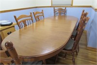 Maple Dining Room Table w/6 Chairs