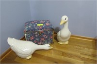 Goose Statues & Padded Chest