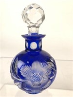 Bohemian Cobalt Glass Perfume Bottles