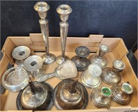 Sterling Silver; Weighted Candlesticks etc