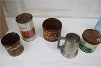 Vintage Tins & Metal Stein