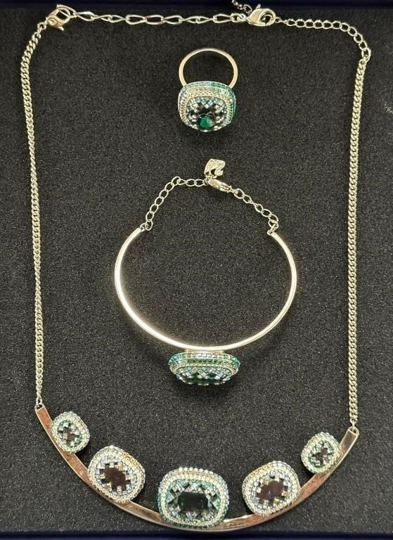 Swarovski Necklace Bracelet & Ring ( In showcase