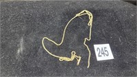 14k gold necklace 2.7 dwt broken