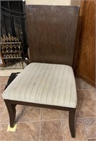 Wood chair w/upholstered seat. floor to seat 17.5"