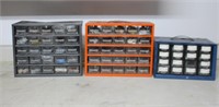 2 - 25 drawer storage organizers and 1 - 16 drawer