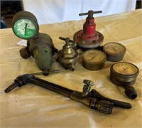 Oxygen & Acetylene Gauges & torch