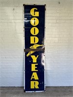 Large Enamel Goodyear Sign