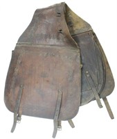 Western Tooled Leather Saddle Bags