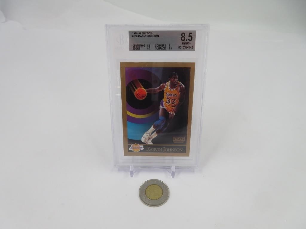 Magic Johnson 1990-91 , carte basketball gradée
