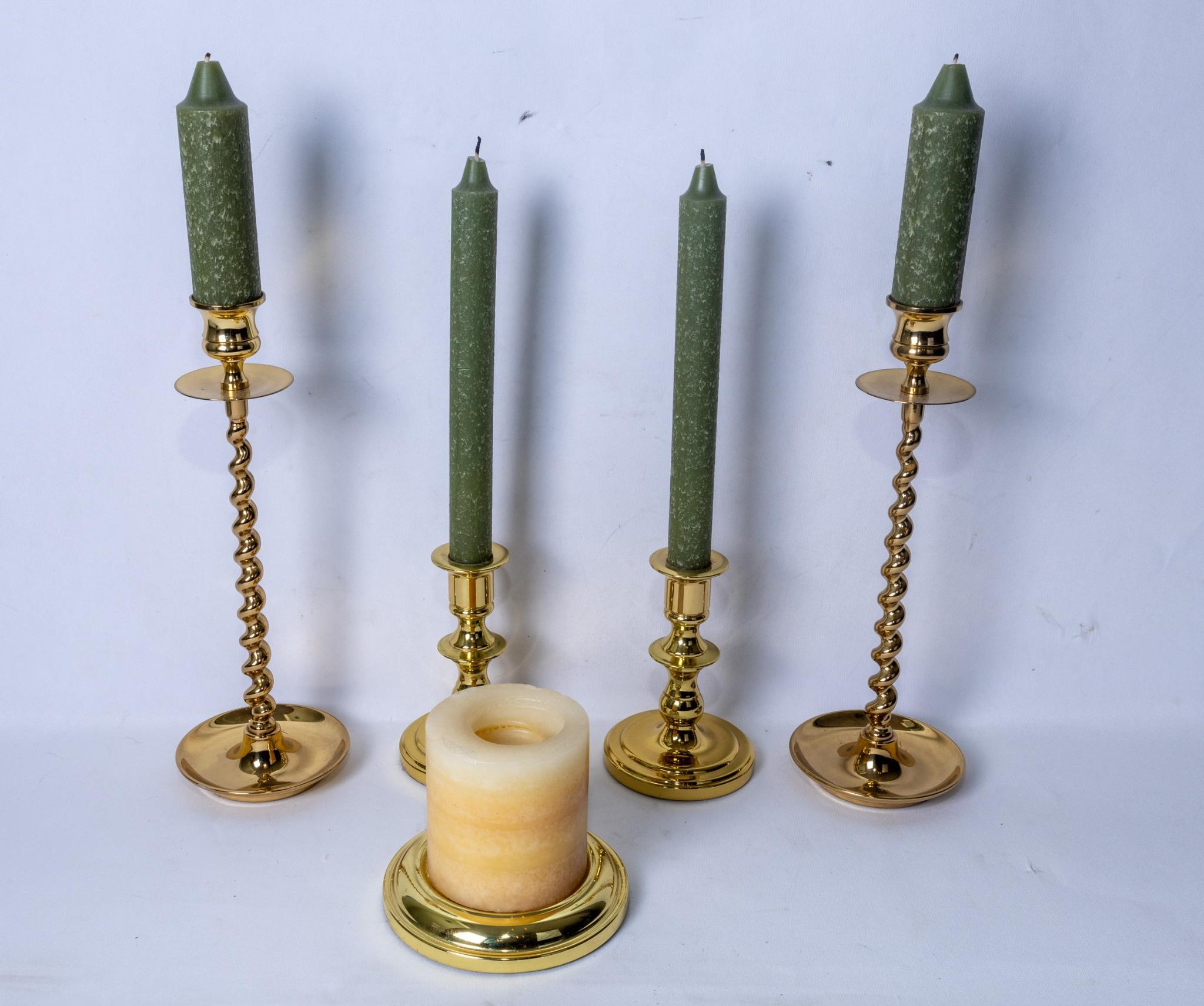 Collection of Baldwin Brass candleholders