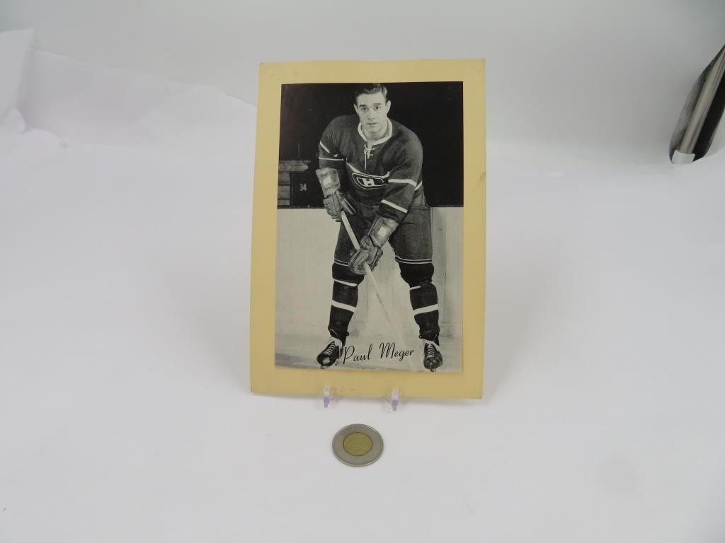 Paul Meger , 1944/64 BEEHIVE Photo Hockey