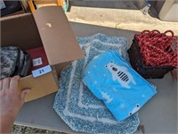 Rope, Rug, Blanket, Assorted Containers