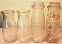Lot of 2 Danville Dairy and W.L. Neal Milk Bottles