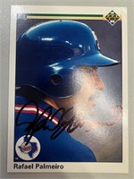 Rangers Rafael Palmeiro Signed Card with COA