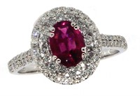 14k Gold 1.26 ct Tourmaline & Diamond Ring