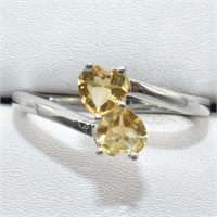 Silver Citrine(0.75ct) Ring