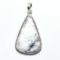 Silver Dendrite Opal(15.05ct) Pendant