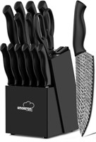 15 Piece Kitchen Knife Set with Block