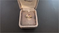 10 K Gold Pink Sapphire Ring