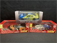 THREE NASCAR DIECAST REPLICAS JOHNNY SAUTER, PAUL