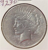 1923-D Peace Silver Dollar