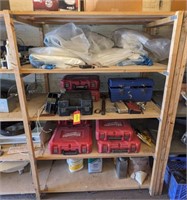 Contents of Shelf Including Milwaukee Tool Boxes,