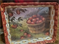 Apple Serving Basket Decor or Wall Hanger, 16 x 13
