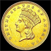 1862 Rare Gold Dollar CHOICE AU