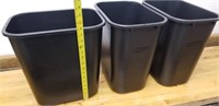Lot of 3 Rubbermaid Commercial trash cans