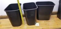 Lot of 3 Rubbermaid Commercial trash cans