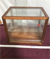 Vintage Wood And Glass Display Unit