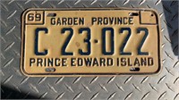 1969 PRINCE EDWARD ISLAND LICENCE PLATE