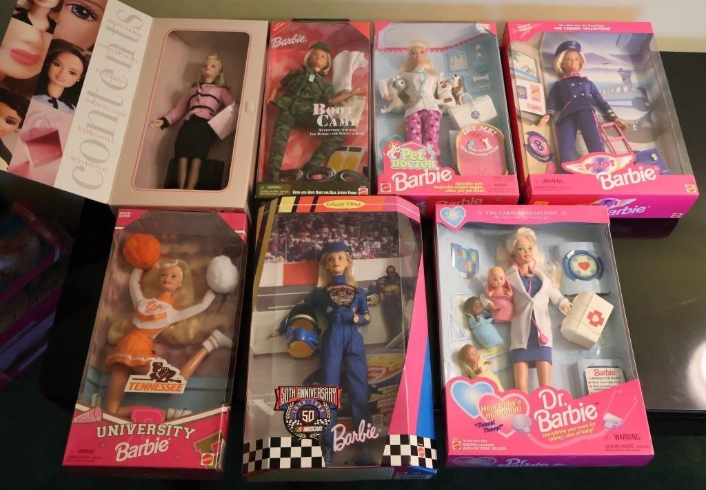 7pc Collectible Barbies