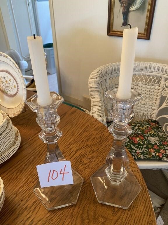 VINTAGE CRYSTAL CANDLESTICKS