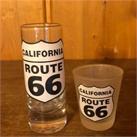 (2) California Route 66 Shot Glass
