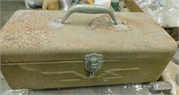 Vintage Simonten metal toolbox w/ some contents