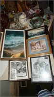 Collection of Picture Frames and Pictures