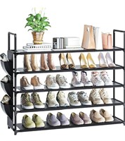 5 tier shoe rack storage (black)