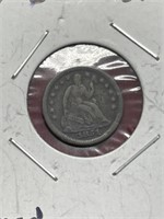 1851 O 1/2 Dime US coin 90% Silver